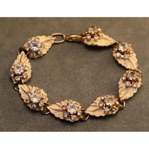 Vintage Rhinestone Multi Level Bracelet - Picture 1 of 5